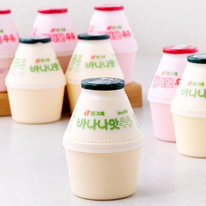 빙그레 바나나맛우유 240ml x 4개입 + 딸기맛 우유 240ml x 4개입 세트, 1세트