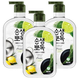 순샘 뽀독 주방세제 시트러스향, 750ml, 3개