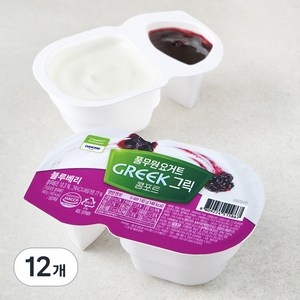 풀무원 그릭콩포트 블루베리 요거트, 140g, 12개