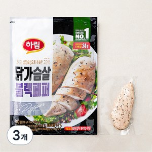 하림 닭가슴살 블랙페퍼 8개입, 800g, 3개