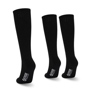 아웃도어프로덕트 여성용 베이직 더블 쿠션 니삭스 세트, 블랙, 3세트