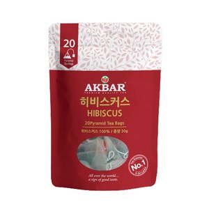 아크바 히비스커스 피라미드 티백, 1.5g, 20개입, 1개