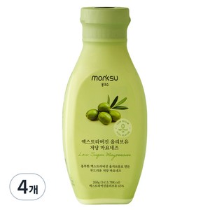 몽크슈 엑스트라버진 올리브유 저당 마요네즈, 260g, 4개