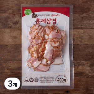 다향 슬라이스 돼지 훈제삼겹, 400g, 3개