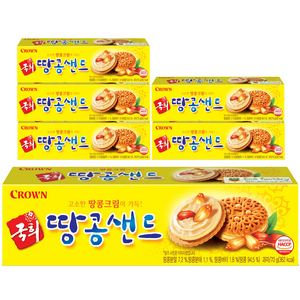 크라운 국희 땅콩샌드, 70g, 6개