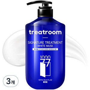 트리트룸 시그니처 대용량 트리트먼트 화이트머스크향, 1077ml, 3개