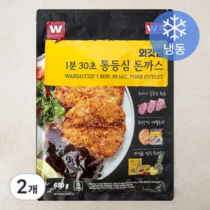 외갓집 1분 30초 통등심돈까스 + 소스 세트 (냉동), 650g, 2개