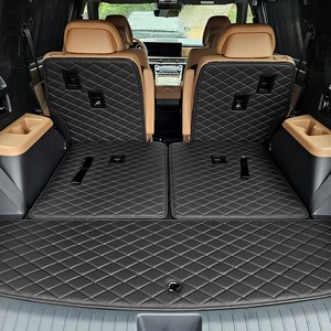 모모토 프리미엄 트렁크 매트 현대 2열등받이+3열등받이+트렁크, 블랙, 디올뉴 싼타페 MX5 가솔린 6인승 2023.08~
