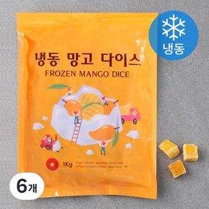 망고 다이스 (냉동), 1kg, 6개