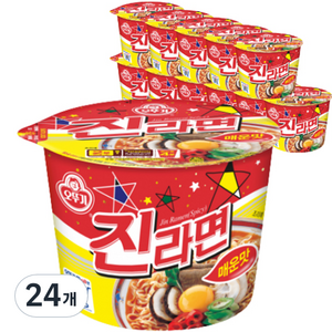 진라면 매운맛 용기 110 g, 24개