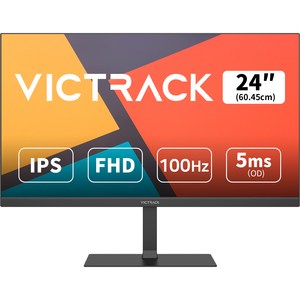 빅트랙 60.45cm FHD IPS 100Hz 평면 모니터 블랙, 24FM10001(무결점)