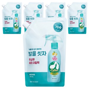 온더바디 코튼풋 발을씻자 풋샴푸 레몬민트향 리필 500ml, 1개입, 5개