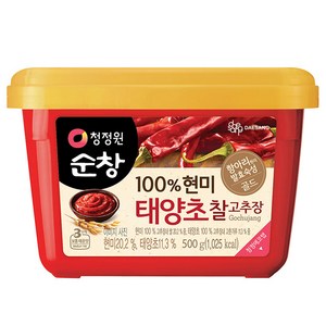 청정원순창 100% 현미 태양초 찰고추장, 500g, 1개