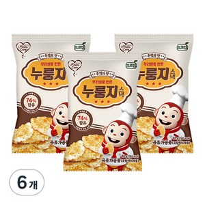 프로엠 우리쌀로만든 누룽지스낵, 85g, 6개