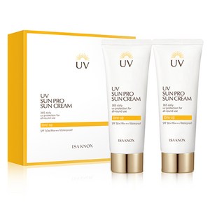 이자녹스 UV 선 프로 365 데일리 커버 선 듀오 세트 SPF 50+ PA+++, 70ml, 2개