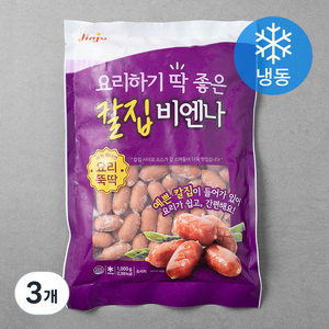 진주햄 요리하기 딱 좋은 칼집비엔나 (냉동), 1000g, 3개