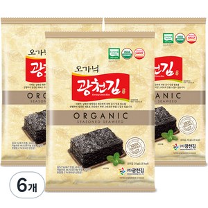 광천김 오가닉 광천김, 20g, 6개