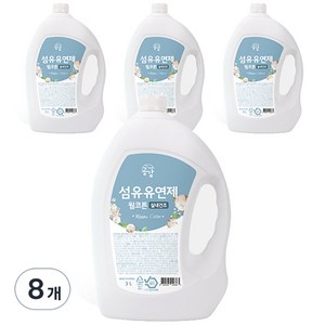 공감 실내건조 섬유유연제 웜코튼향 본품, 3L, 8개