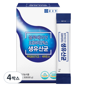 종근당 블루베리맛 프로바이오틱스 생유산균 30p, 60g, 4박스