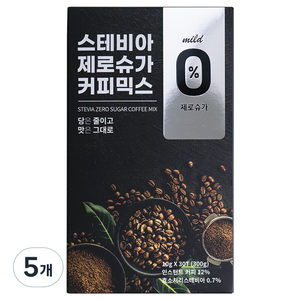 라운지셀 스테비아 제로슈가 커피믹스 마일드, 10g, 30개입, 5개
