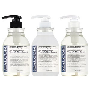 말콤 비비드 웨딩부케 샴푸 520ml + 트리트먼트 520ml + 바디워시 520ml, 1세트