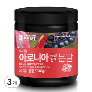 조은약초 아로니아 동결건조 분말, 3개, 100g