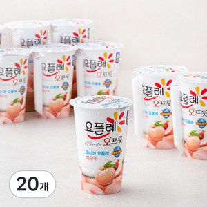 요플레 오프룻 복숭아, 180ml, 20개