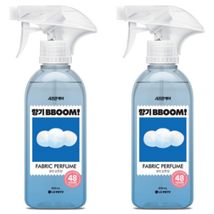 샤프란 케어 섬유탈취제 향기뿜 클린코튼향, 400ml, 2개