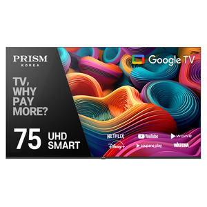 프리즘코리아 PRISM 4K UHD 바이런 구글OS 베젤리스 스마트TV, 190cm(75인치), HP75G3, 벽걸이형, 방문설치