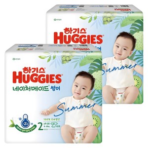 하기스 2024 네이처메이드 썸머 밴드형 기저귀 남여공용, 2단계, 160매