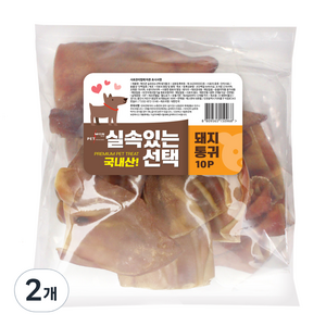 펫츠몬 실속있는선택 애견 수제간식, 돼지통귀, 500g, 2개