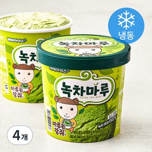 해태아이스크림 녹차마루 (냉동), 660ml, 4개