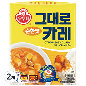 오뚜기 그대로카레 순한맛, 200g, 2개