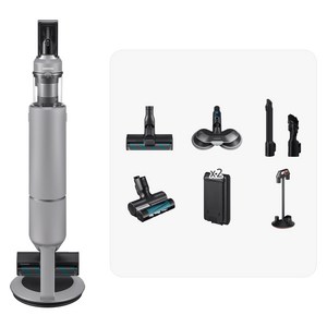 삼성전자 BESPOKE 제트 스틱형 무선 청소기 220W VS20B957E4G 고객직접설치, 페블 그레이