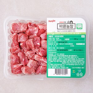 선진포크 바른농장 한돈 동물복지 인증 앞다리살 찌개용 (냉장), 400g, 1개