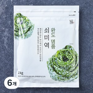 완도 명품 쇠미역, 1kg, 6개