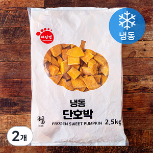 식재료마당발 중국 단호박 (냉동), 2.5kg, 1개입, 2개