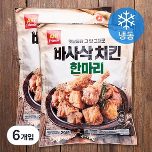 마니커에프앤지 바사삭치킨 한마리 12조각 (냉동), 500g, 6개입