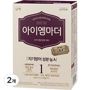 아이엠마더 스틱분유 1단계 0~6개월, 280g, 2개