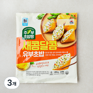 대림선 주부초밥짱 새콤달콤 유부초밥, 280g, 3개