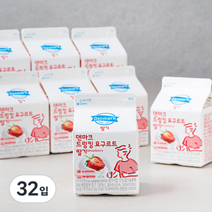 덴마크 드링킹 요구르트 딸기, 275ml, 32개