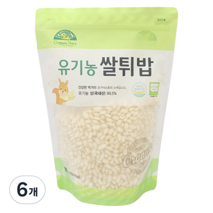 유아용 오가닉스토리 유기농 쌀튀밥, 6개, 80g