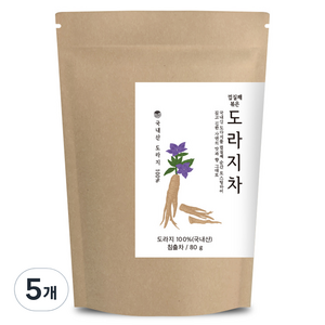 자연지애 도라지차, 80g, 1개입, 5개