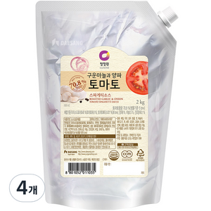 청정원 토마토 스파게티소스, 2kg, 4개