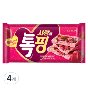 오리온 톡핑 스트로베리 그래놀라, 43g, 4개