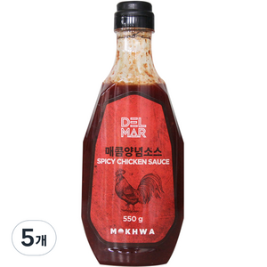 딜리셔스마켓 매콤양념소스, 550g, 5개