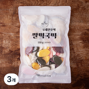 국내산 오색 쌀떡국떡, 550g, 3개