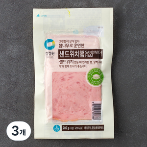 청정원 참나무 훈연 샌드위치햄, 200g, 3개