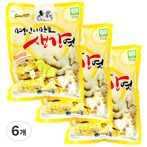 두레촌 강봉석 명인이 만든 생강엿, 250g, 6개