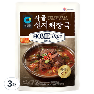 청정원 호밍스 사골선지해장국, 450g, 3개